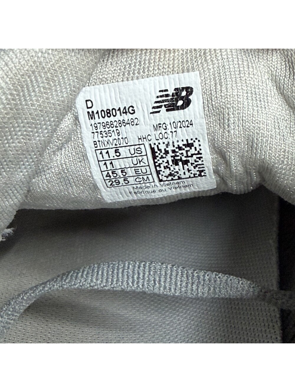 New Balance Fresh Foam X 1080v14 Shoes Mens 11.5 D Gray White Sneakers M108014G - Picture 8 of 15